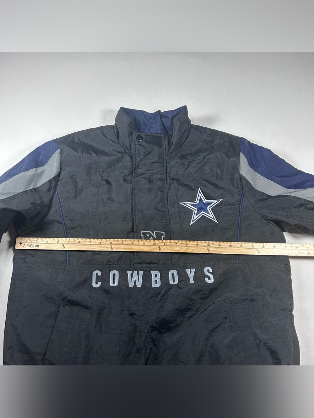 Vintage Starter Dallas Cowboys Jacket Mens L Oversized Retro 90s Half Zip NWT - Picture 7 of 10